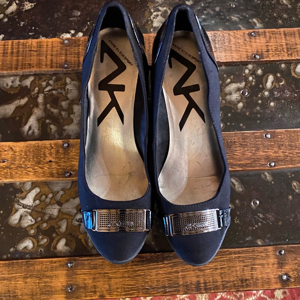 Anne Klein Sport Black Wedge Shoes - Picture 6 of 7
